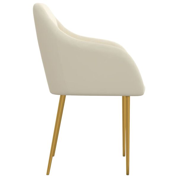 vidaXL Esszimmerst&uuml;hle 6 Stk. Creme Samt