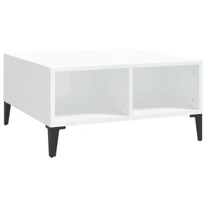 vidaXL Couchtisch Hochglanz-Wei&szlig; 60x60x30 cm Holzwerkstoff