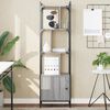 vidaXL Bücherregal mit Tür Grau Sonoma 44,5x30x154,5 cm Holzwerkstoff