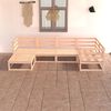 vidaXL 6-tlg. Garten-Lounge-Set Massivholz Kiefer