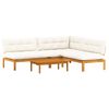 vidaXL 4 St&uuml;ck Garten Pallet Sofa Einheiten Massivholz Akazie Natur