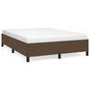 vidaXL Bettgestell ohne Matratze Dunkelbraun 140x200 cm Stoff