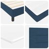 vidaXL Boxspringbett mit Matratze Blau 200 x 180 cm Polyester