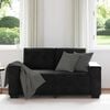 vidaXL Zweisitzer-Sofa Schwarz 160x77x82 cm Samt