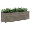 vidaXL Hochbeet mit 3 F&auml;chern Grau 105x30x32 cm Poly Rattan