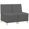 vidaXL Modulares Armfreies Sofa 2 pcs Dunkelgrau 55 x 74 x 82 cm Stoff