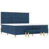 vidaXL Boxspringbett mit Matratze mit Kopfteil Blau 200 x 200 cm Stoff