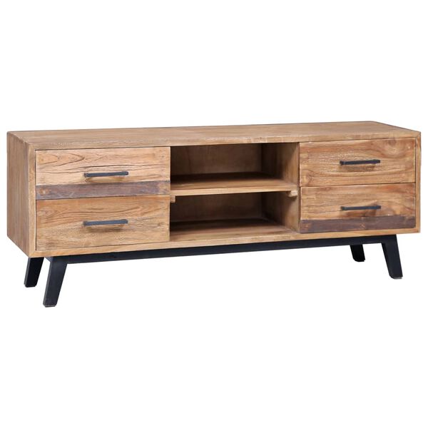 vidaXL TV-Schrank 120 x 30 x 45 cm Massivholz Teak
