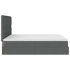 vidaXL Ottoman-Bett mit Matratzen Dunkelgrau 200x200 cm Stoff