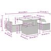 vidaXL 6-tlg. Garten-Sofagarnitur mit Kissen Braun Poly Rattan