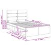 vidaXL Bettrahmen Altholz 135 x 190 cm Massives Kiefernholz