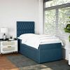 vidaXL Boxspringbett mit Matratze Blau 80x200 cm Samt
