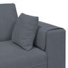 vidaXL Sofa mit Kissen 3 pcs Dunkelgrau Samt
