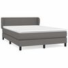 vidaXL Boxspringbett mit Matratze Grau 140x190 cm Kunstleder