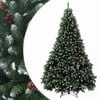vidaXL K&uuml;nstlicher klappbarer Weihnachtsbaum 210 cm Stahl