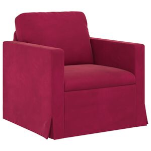 vidaXL Sofa Weinrot Gesamtabmessungen: 78 x 78 x 80 cm (B x T x H)