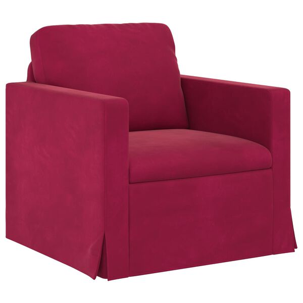 vidaXL Sofa Weinrot Gesamtabmessungen: 78 x 78 x 80 cm (B x T x H)