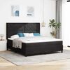 vidaXL Boxspringbett mit Matratze mit LED Schwarz 180 x 200 cm Samt