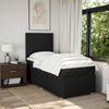 vidaXL Boxspringbett mit Matratze Schwarz 100x200 cm Stoff