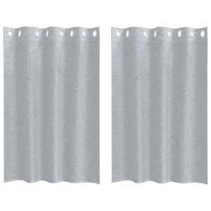 vidaXL Voile-Vorhang 2 stk. Dunkelgrau 140 x 140 cm Polyester