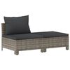 vidaXL 8-tlg. Garten-Lounge-Set mit Kissen Grau Poly Rattan
