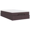vidaXL Ottoman-Bett mit Matratze Dunkelbraun 120x200 cm Stoff