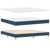 vidaXL Boxspringbett mit Matratze Blau 200 x 200 cm Polyester
