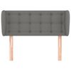 vidaXL Kopfteil mit Ohren Dunkelgrau 103x23x78/88 cm Stoff