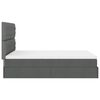 vidaXL Ottoman-Bett mit Matratze & LEDs Dunkelgrau 140x200 cm Stoff