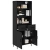 vidaXL Highboard Schwarz Eichen-Optik 69,5 x 34 x 180 cm Holzwerkstoff