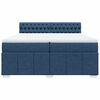 vidaXL Boxspringbett mit Matratze Blau 200x200 cm Stoff