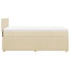 vidaXL Boxspringbett mit Matratze Creme 90x200 cm Stoff
