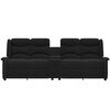 vidaXL Relaxsofa 4-Sitzer mit Getr&auml;nkehalter Schwarz