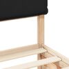 vidaXL Bettgestell mit gepolstertem Kopfteil Schwarz 200 x 200 cm