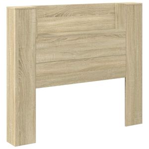 vidaXL Kopfteil-Schrank mit LED mit Regal Sonoma 120 x 16,5 x 103,5 cm
