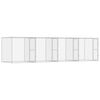 vidaXL Hundek&auml;fig Silber 800 x 200 x 200 cm Verzinkter Stahl