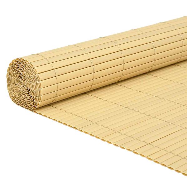 vidaXL Gartenzaun Doppelseitig Gelb 1,8x3 m PVC