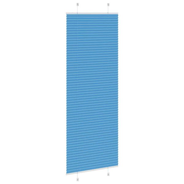 vidaXL Plissee Blau 75x200 cm Stoffbreite 74,4 cm Polyester