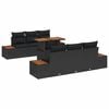 vidaXL Gartensofa-set 7 stk. Schwarz 100 x 55 x 73 cm