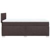 vidaXL Boxspringbett mit Matratze Dunkelbraun 100x200 cm Stoff