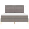 vidaXL Boxspringbett mit Matratze Taupe 180 x 200 cm Stoff