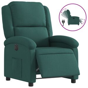 vidaXL Relaxsessel Elektrisch Dunkelgr&uuml;n Stoff