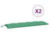 vidaXL Gartenbank-Auflagen 2 Stk. Grün 150x50x7 cm Oxford-Gewebe
