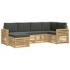 vidaXL Outdoor-Sofagarnitur 6 pcs Wei&szlig; und Anthrazit Polyester