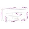 vidaXL Schuhbank Altholz-Optik 102x30,5x45 cm Holzwerkstoff
