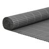 vidaXL Gartenzaun Doppelseitig Grau 1,8x5 m PVC