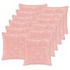 vidaXL Kissenbezug 12 stk. HOUTEN Rosa 40 x 40 cm Faux Kaninchenfell