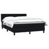 vidaXL Boxspringbett mit Matratze Schwarz 160x220 cm Samt