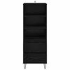 vidaXL Highboard Schwarz Eichen-Optik 40 x 36 x 110 cm Holzwerkstoff