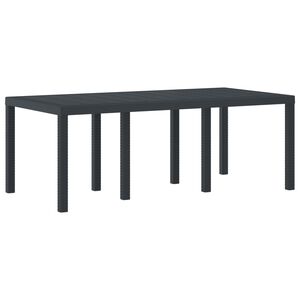 vidaXL Gartentisch Anthrazit 200 x 100 x 73 cm Poly-Rattan